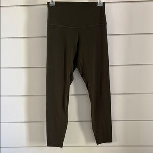 Lululemon Green Leggings High-Waisted Stretchy